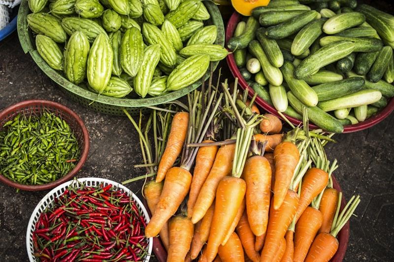 Fresh produce after harvest
